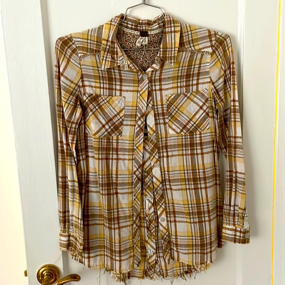 free people plaid shirt